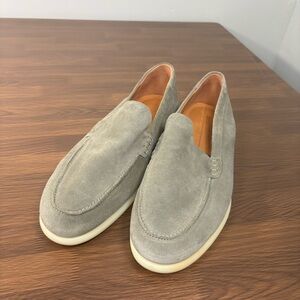 Ecco Men's CityTray Lite Gray Suede Slip-On Loafers Sz EU 42